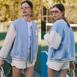 L*Space Fowler Bomber Jacket Quilted Small Oversized